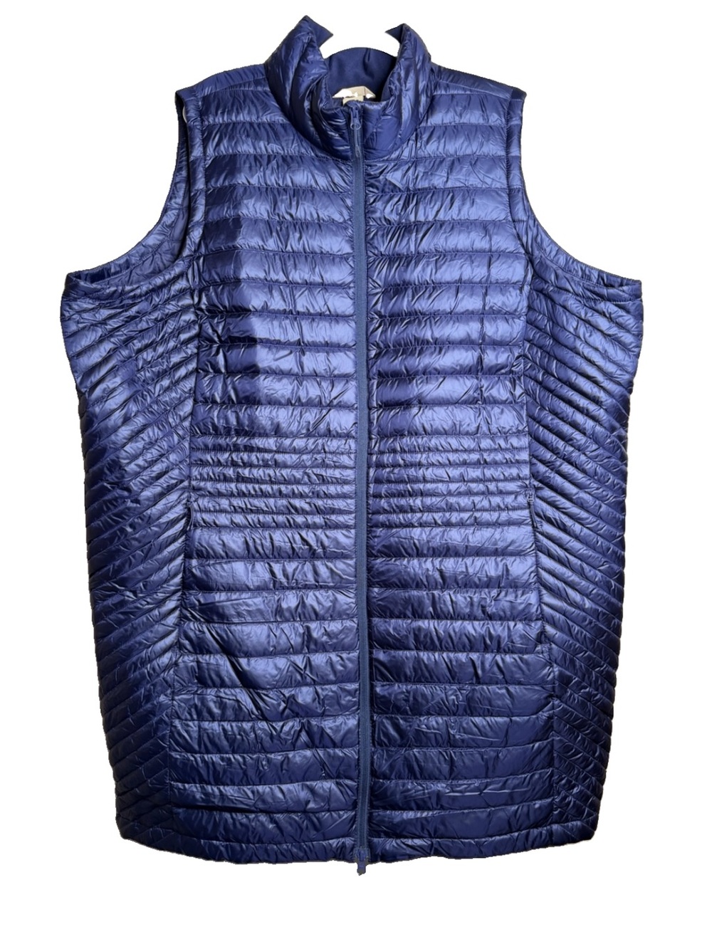 Duluth Trading Company Women's Down Right Tunic Vest Night Fall Blue Size 3X